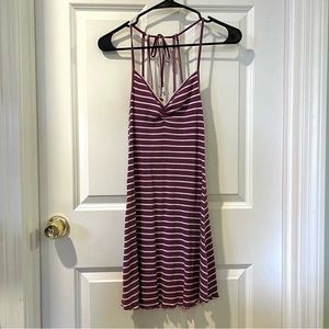 Purple & White Striped Dress